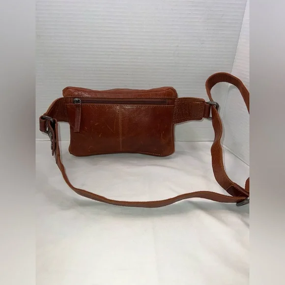 🔥🔥🔥 Spikes & Sparrow Genuine Leather Waist Belt Bag HANDS FREE Brandy New - Picture 4 of 14